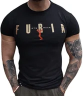 Koszulki męskie - Koszulka męska czarna złota taśma Furia - miniaturka - grafika 1