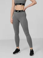 Spodnie sportowe damskie - 4F Legginsy funkcyjne w kolorze szarym - miniaturka - grafika 1