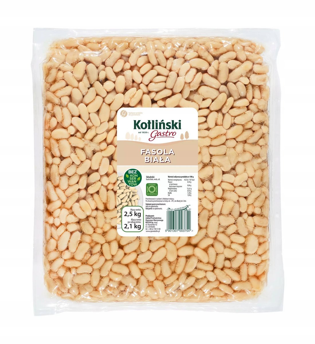 TGE Fasolka szparagowa żółta cała 2,5 kg