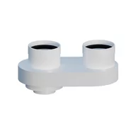 Akcesoria kominkowe - Rozdzielacz systemu PP PP płaski DN80/125mm x 80/80mm z uszczelką [EPDM] ONNLINE - miniaturka - grafika 1