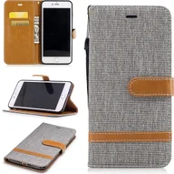 Etui i futerały do telefonów - Etui na telefon Apple iPhone 7 Plus Jeans Cover Etui ochronne na telefon komórkowy Szary - miniaturka - grafika 1