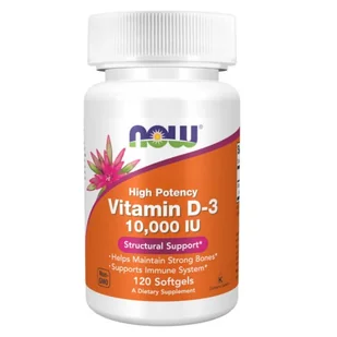 Now Foods NOW Highest Potency Vitamin D-3 10,000 IU 120caps - Witaminy i minerały - miniaturka - grafika 1