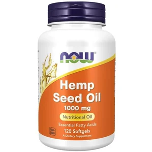 Now Foods, Hemp Seed Oil 1000 mg, Suplement diety, 120 kaps. - Witaminy i minerały Now Foods, Hemp Seed Oil 1000 mg, Suplement diety, 120 kaps. - Witaminy i minerały - miniaturka - grafika 1