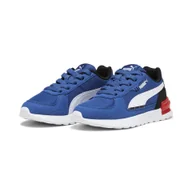 Buty dla dziewczynek - Dziecięce buty sportowe Graviton AC PUMA Clyde Royal White Black Blue - miniaturka - grafika 1