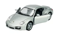 Samochody i pojazdy dla dzieci - Welly Porsche Cayman S Srebrny 1:34 Samochód Nowy Metalowy Model - miniaturka - grafika 1