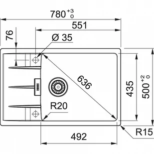 Franke Centro CNG 611-78 XL GSC Zlewozmywak granitowy jednokomorowy 78x50 cm beżowy 114.0687.324 - Zlewozmywaki - miniaturka - grafika 2