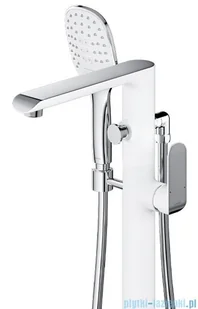 Omnires Sacramento bateria wannowa wolnostojąca chrom/biały SC2333XCRB ___ RABAT W KOSZYKU! ___ | - Baterie umywalkowe - miniaturka - grafika 3