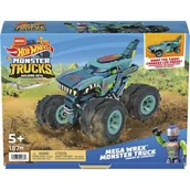 Samochody i pojazdy dla dzieci - Mattel MEGA Mega Monster Trucks Mega Wrex Pojazd do zbudowania Zestaw klocków HDJ95 HDJ95 - miniaturka - grafika 1