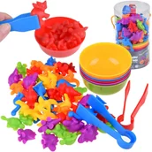 Mały naukowiec - Figurki dinozaurów nauka kolorów i liczenia zabawka edukacyjna sorter - miniaturka - grafika 1