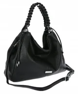 Torebki damskie - Torebka Damska Włoskiej marki CHARRO Worek listonoszka A4 CH819 czarna - miniaturka - grafika 1