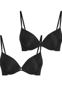 Biustonosze - Hunkemöller 2 sztuki biustonoszy usztywnianych z fiszbinami Czarny - miniaturka - grafika 1