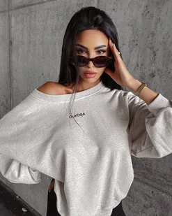 Bluza damska OLAVOGA DIORA 2024 beż melanż S - Fashionplace - Bluzy damskie - miniaturka - grafika 1