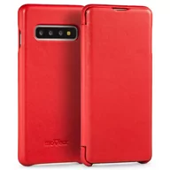 Etui i futerały do telefonów - moVear flipSide S - Skórzane etui do Samsung Galaxy S10 (6.1") | Pokrowiec slim case, Skóra naturalna nappa (Czerwony) - miniaturka - grafika 1