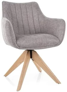 Krzesło tapicerowane AZALIA D BREGO szare SIGNAL - Krzesła - miniaturka - grafika 1