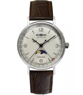 Zegarek Zegarek Zeppelin Hindenburg Moonphase Lady 8077-5 - Zegarki męskie - miniaturka - grafika 1