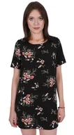Sukienki - Czarna sukienka w drobne kwiatki JOHN ZACK XL - miniaturka - grafika 1