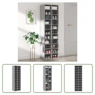 Szafki na buty - The Living Store Stojak na buty szary Sonoma 54x34x183 cm Materiał drewnopochodny - miniaturka - grafika 1