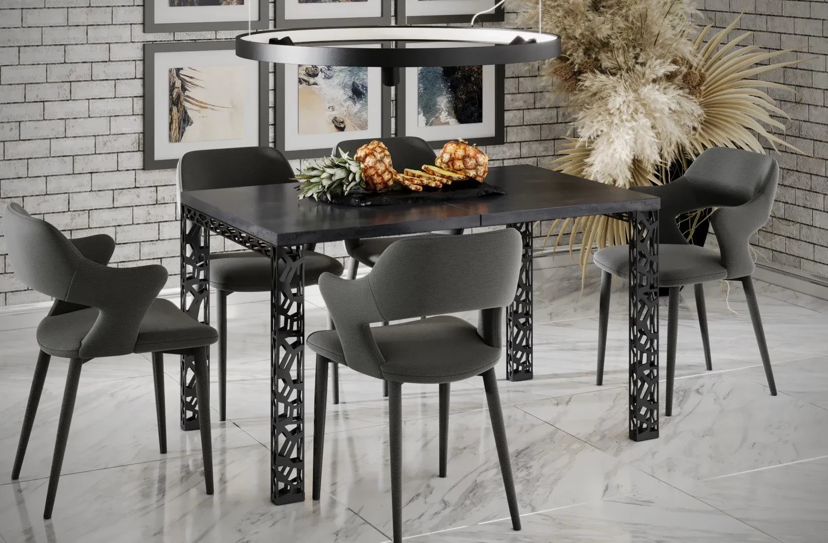 Stół rozkładany MATIO 80170x80 beton ciemny ENDO