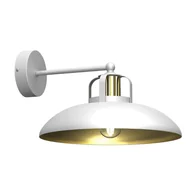 Lampy ścienne - Biały industrialny kinkiet ze złotem - K482 P3-D86 - miniaturka - grafika 1