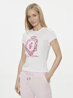 Koszulki i topy damskie - Juicy Couture T-Shirt Heritage Crest Tee JCWCT24337 Biały Slim Fit - miniaturka - grafika 1
