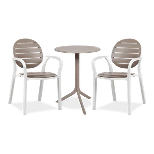 Zestaw Nardi PALMA/STEP 2+1 Tortora - Meble ogrodowe Zestaw Nardi PALMA/STEP 2+1 Tortora - Meble ogrodowe - miniaturka - grafika 1