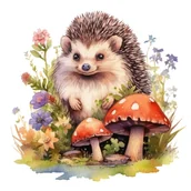 Pasmanteria - Naprasowanka Jeż śmieszny zabawny art 12 - miniaturka - grafika 1