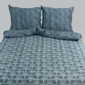 Pościel - Andropol Pościel satynowa 200x220 Laura 5 18834 niebieska geometria - miniaturka - grafika 1