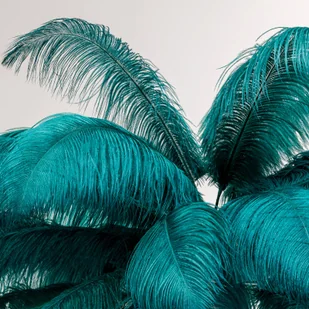 KARE Feather Palm lampa stojąca z piórami, zielona - Lampy stojące - miniaturka - grafika 2