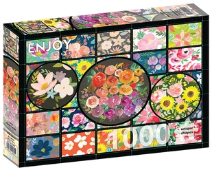 Enjoy, Puzzle - Kolorowe kwiaty, 1000 el. - Puzzle - miniaturka - grafika 1