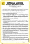 Instrukcje stanowiskowe BHP - IAG25 INSTRUKCJA SANITARNA W SPRAWIE PRZECHOWYWANIA PRÓBEK ŚRODKÓW SPOŻYWCZYCH, FN - FOLIA SAMOPRZYLEPNA; (245X350MM) - miniaturka - grafika 1