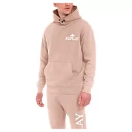 Bluzy męskie - Replay Męska bluza z kapturem, 611 Skin, L - miniaturka - grafika 1