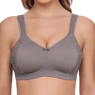 Biustonosze - SUSA Biustonosz bez fiszbin I biustonosz minimalizujący z boku koronką przymocowaną do miseczki I biustonosz bez fiszbin z szerokimi, wyściełanymi ramiączkami I silny efekt minimalizacji, Frosty - miniaturka - grafika 1