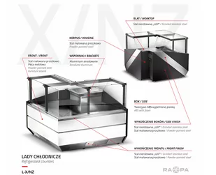 Lada chłodnicza moduł L-X/NZ RAPA 144/144 (1440 mm) - Szafy i witryny chłodnicze - miniaturka - grafika 4