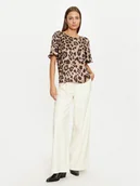 Bluzki damskie - Vero Moda Bluzka Merle 10316600 Brązowy Regular Fit - miniaturka - grafika 1