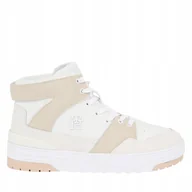 Sneakersy damskie - Sneakersy damskie skórzane na platformie wysokie Tommy Hilfiger - miniaturka - grafika 1
