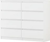Komody - Komoda Pari 8 Szuflad 120Cm Biała - miniaturka - grafika 1
