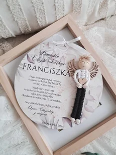 KARTKA NA CHRZEST anioł stróż pamiątka chrztu chłopca - Pamiątka Chrztu Świętego - miniaturka - grafika 1