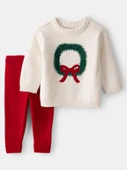 Bluzy i sweterki niemowlęce - carter's 2-częściowy zestaw w kolorze kremowo-czerwonym - miniaturka - grafika 1