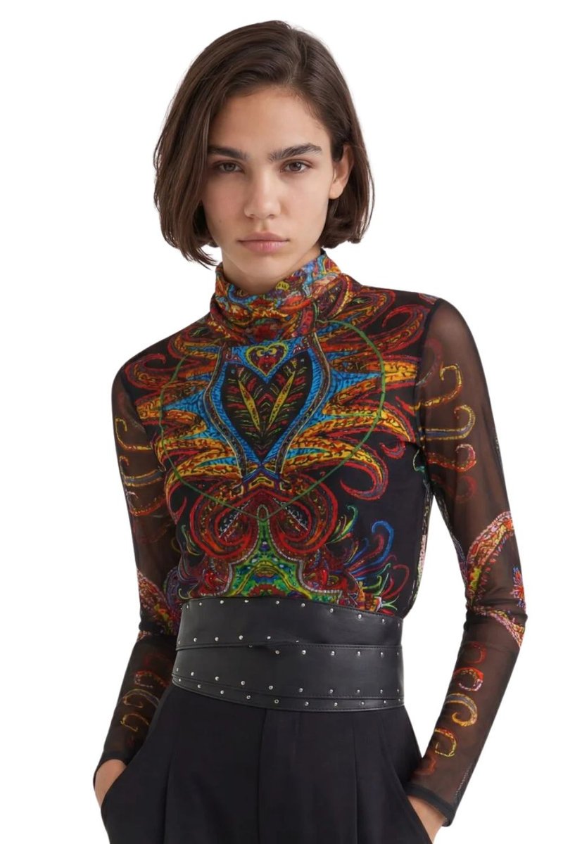 Bluzka damska Desigual by Mr. Christian Lacroix Varsowia wzorzysta-S