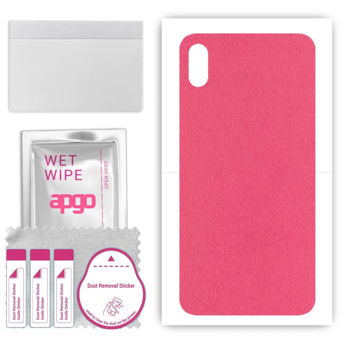 Folia naklejka skórka strukturalna na TYŁ Zamsz do Apple iPhone XS Max - Zamsz Różowy - apgo SKINS