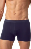 Majtki damskie - Bokserki bambusowe z tłoczeniem granatowe MXH 005, Kolor granatowy, Rozmiar M, Key - Intymna - miniaturka - grafika 1