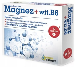 Goldfarmex magnez + witamina B6 60 tabletek 6796751 - Witaminy i minerały - miniaturka - grafika 1