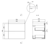Szafki łazienkowe - Cersanit Szafka pod umywalkę Medley 60 - miniaturka - grafika 1