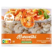 Ryby świeże i mrożone - Carrefour Extra Krewetki białe surowe 350 g - miniaturka - grafika 1