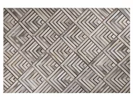 Dywany - Beliani Dywan patchwork skórzany 160 x 230 cm beżowy TEKIR - miniaturka - grafika 1