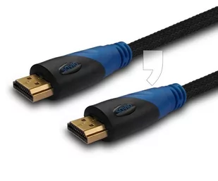 ELMAK SAVIO CL-49 Kabel HDMI oplot nylon złoty v1.4 3D, 4Kx2K, 5m AKELMVHSAVCL49A [2042472] - Kable - miniaturka - grafika 2