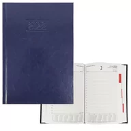 Kalendarze - Kalendarz Info A5 2024 Granatowy Kreska - miniaturka - grafika 1