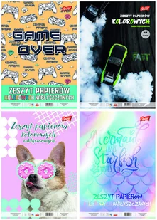 Zeszyt Papierów Kolorowych Nabłyszczanych A4 10K Okładka Kredowana P25, Mix Cena Za 1 Szt - Szkolne artykuły papiernicze - miniaturka - grafika 1