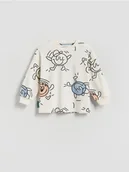 Bluzy i sweterki niemowlęce - Reserved - Longsleeve z nadrukiem - złamana biel - miniaturka - grafika 1