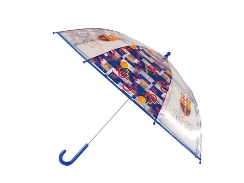 CyP Brands FCBarcelona parasol przeciwsłoneczny dla dzieci, średnica 48 cm, instrukcja, przezroczysty, oficjalny produkt, Biały, única